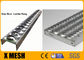 Reja anti resistente comercial de la seguridad del metal del acero del resbalón con el puntal del apretón