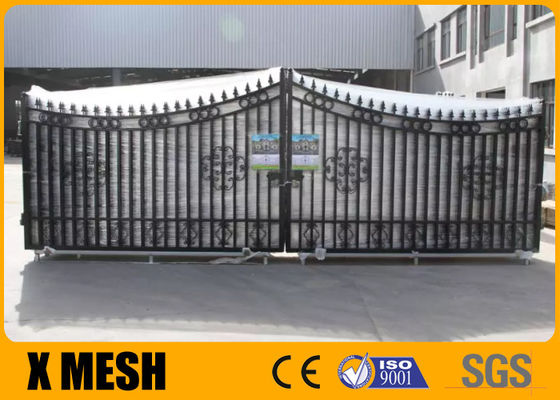 Metal superior prensado de la seguridad que cerca X MESH Ornamental Aluminum Gates