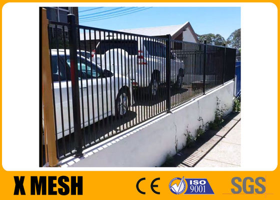 W 96" H 72" cercas decorativas del metal para el carril de la base itar 3