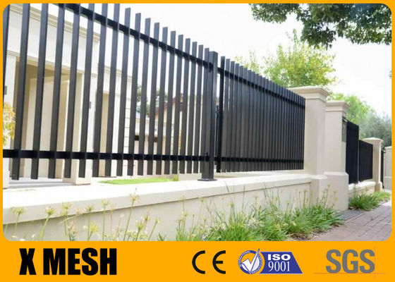 W 96" H 72" cercas decorativas del metal para el carril de la base itar 3